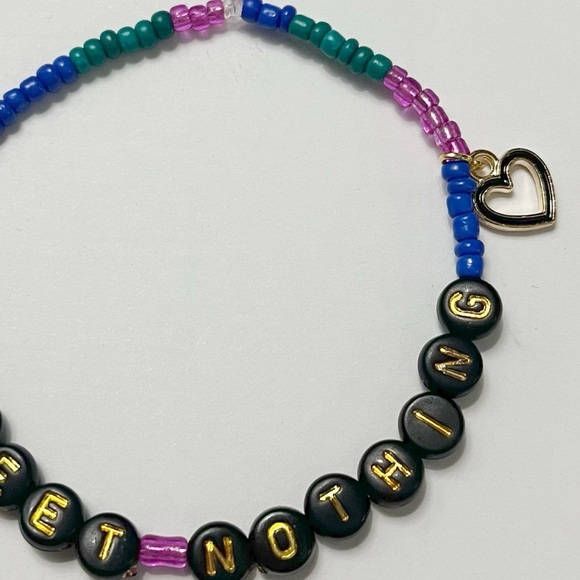 Taylor Swift Eras Tour Friendship Bracelet Sweet Nothing Midnights Heart Charm - Picture 2 of 2